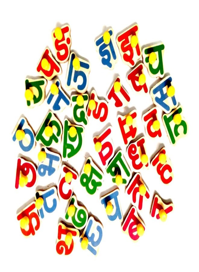 EL SMO Hindi Alphabet Wooden Tray Puzzle Without Picture Hindi varnamala Alphabets for Kids with Knobs Educational Puzzle Learning Aid for Boys and Girls Kids Student. - Image 3