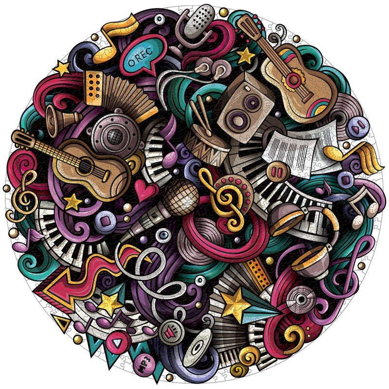 Beila Round Puzzle 1000 Pieces Paper Adult Decompression Earth Animal City Illustration Overseas Supply - Image 5