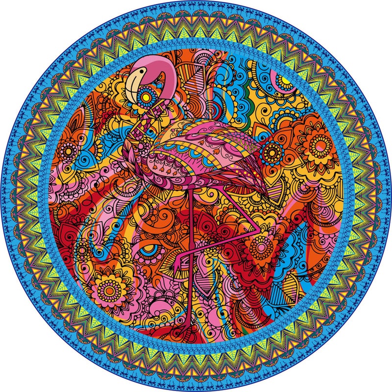 Beila Round Puzzle 1000 Pieces Paper Adult Decompression Earth Animal City Illustration Overseas Supply - Image 3