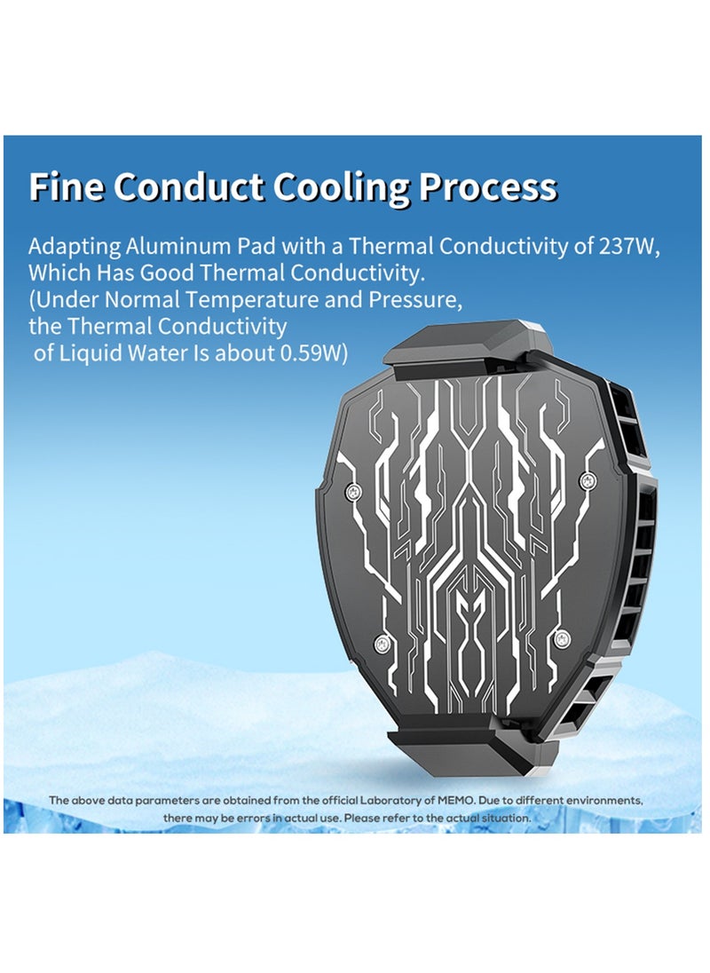 Memo DL05 Mobile Phone Cooler Semiconductor Heatsink Cellphone Cooling Fan for Gaming Support 65-85mm Wide Smartphone Radiator Cooler  - Image 3