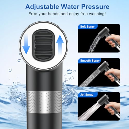 FEELSO Handheld Toilet Bidet Sprayer with Filter, Adjustable Water Pressure Filtered Jet Spray for Toilet with Leak-Proof Bidet Hose for Diaper Sprayer, Feminine Hygiene, Pet Shower & Muslim Shower - Image 3