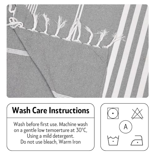 Värde 210 TC Cotton Double Bedsheet with 2 Pillow Cover | Handloom Bedsheets for Single Bed | Handmade Bedsheet | All Season Comfort | Breathable Size 90X100 Inches (Grey) - Image 3