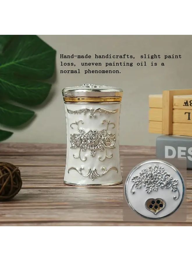 Rotatable Toothpick Tube Box Golden Blue Color For Living And Dining Room - Image 4