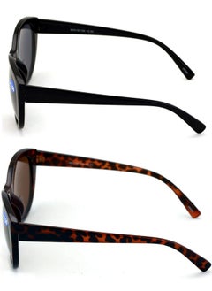 V.W.E. 2 Pairs Women Bifocal Reading Sunglasses Reader Glasses Cateye Vintage Jackie Oval (1 Black 1 Tortoise 2.00)  - Image 3