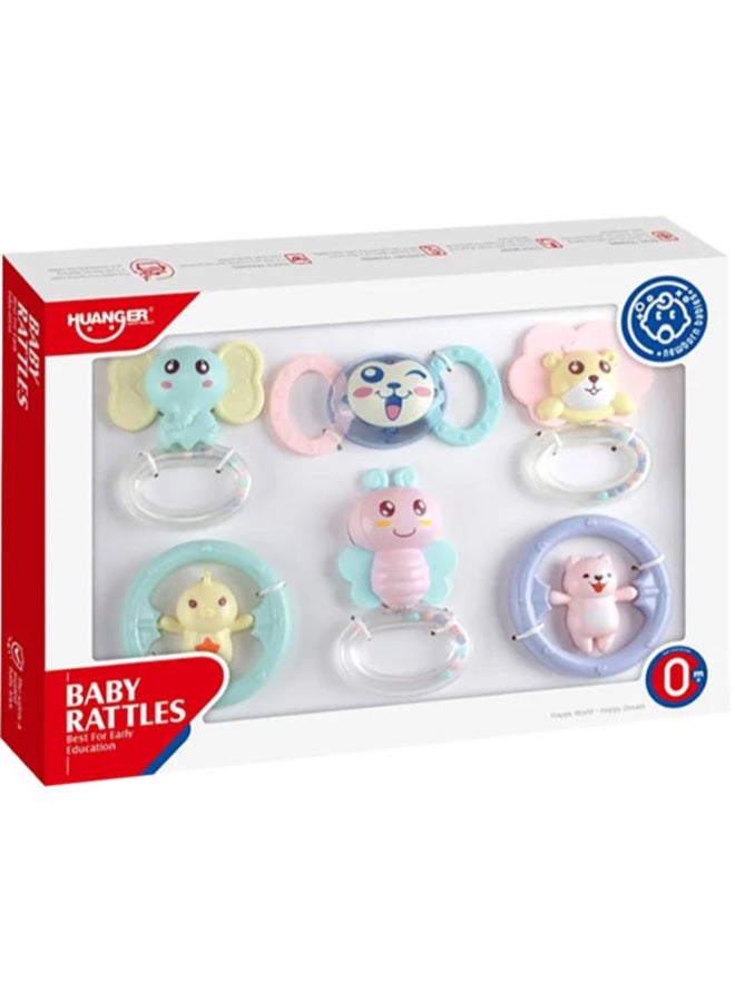 HUANGER طقم ألعاب رنين عضاضة، 6 قطع - Image 5