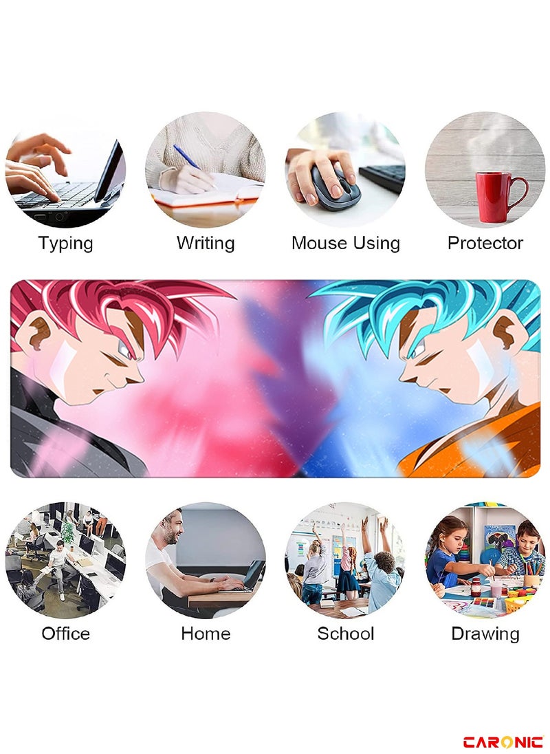 CARONIC - Large Gaming Mouse Pad with Superior Micro Weave Cloth Extended Desk Mousepad with Stitched Edges Non-Slip Base Water Resist Keyboard Pad For Gamer And Office Home  Carl_M1011 - Image 1