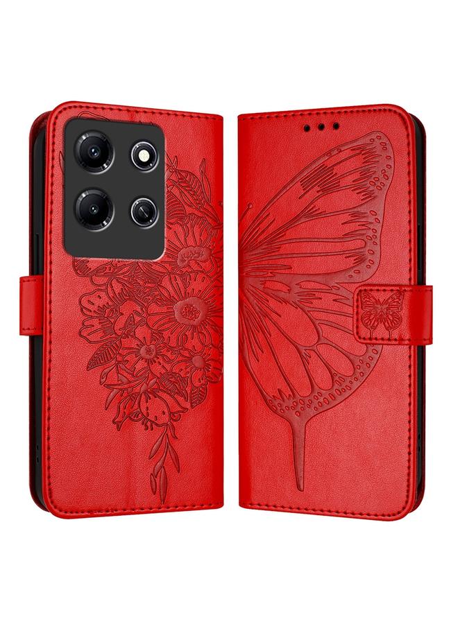 S-TOP Case For Infinix Note 30i Embossed Butterfly Leather Phone Case - Image 1