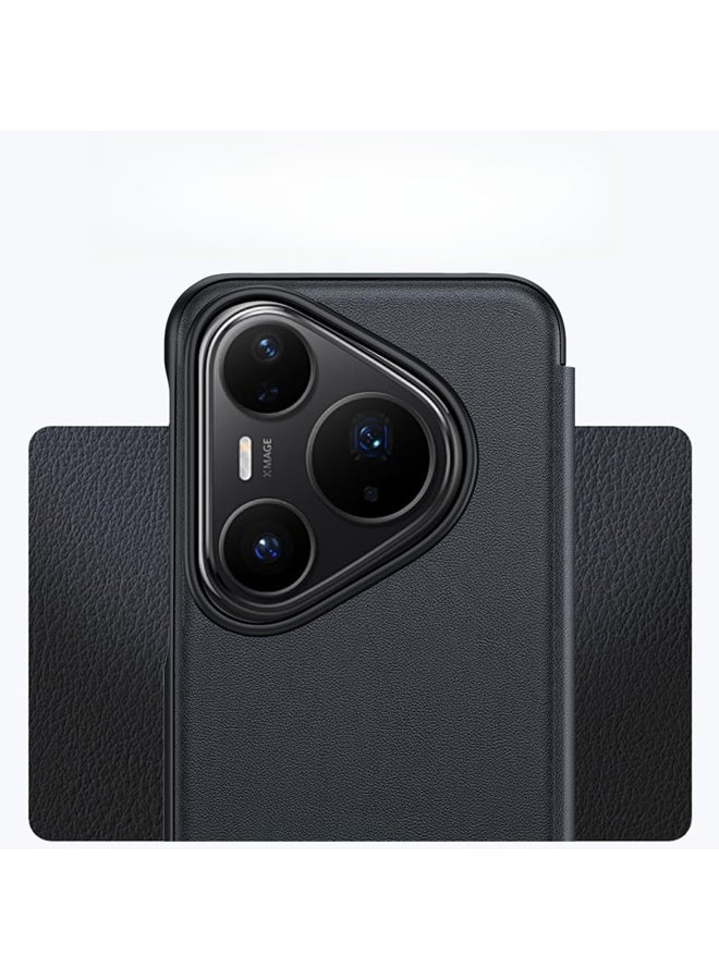 general Leather Case Compatible with Huawei Pura 80 Ultra Flip Cover Smart Window with Flip Free Answering Slim Lightweight Anti Drop Shockproof Protective Cover - Image 4