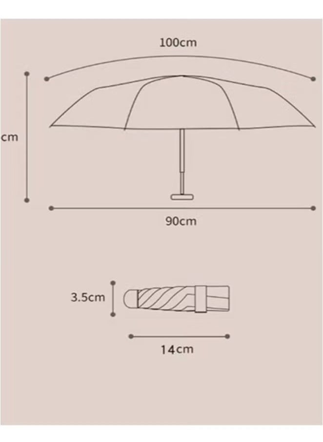 Generic Mini Travel Sun Umbrella,Small Compact UV Umbrella for Sun and Rain,Lightweight Portable,Windproof Parasol Umbrella with UV Protection for Women Men Kids ,Small Folding Capsule Umbrella(Pink)  - Image 3