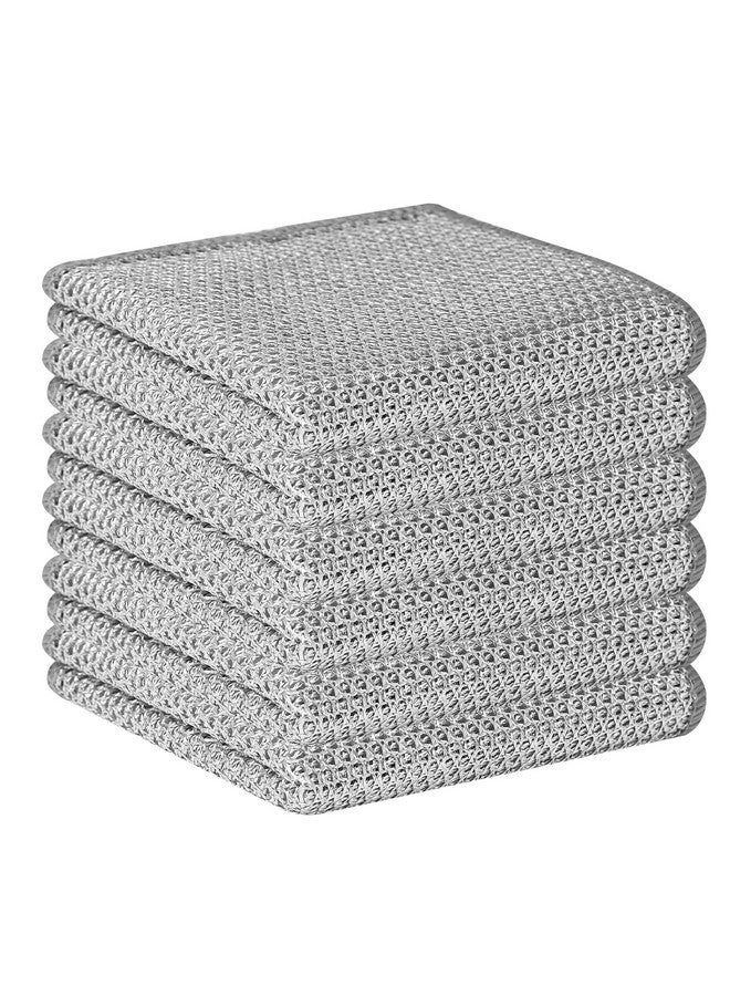 كلين فلاي 6 قطع من خرق غسيل الأطباق السلكية للأطباق الجافة والرطبة، قطعة قماش سلكية غير قابلة للخدش، وسادات تنظيف متعددة الأغراض، مناديل تنظيف المطبخ الموفرة للوقت - Image 1