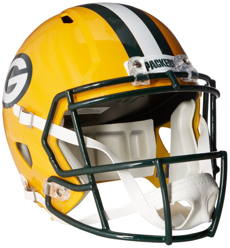 Riddell خوذة كرة القدم الأمريكية ريدل NFL باكرز غرين باي بحجم كامل نسخة سريعة - Image 5