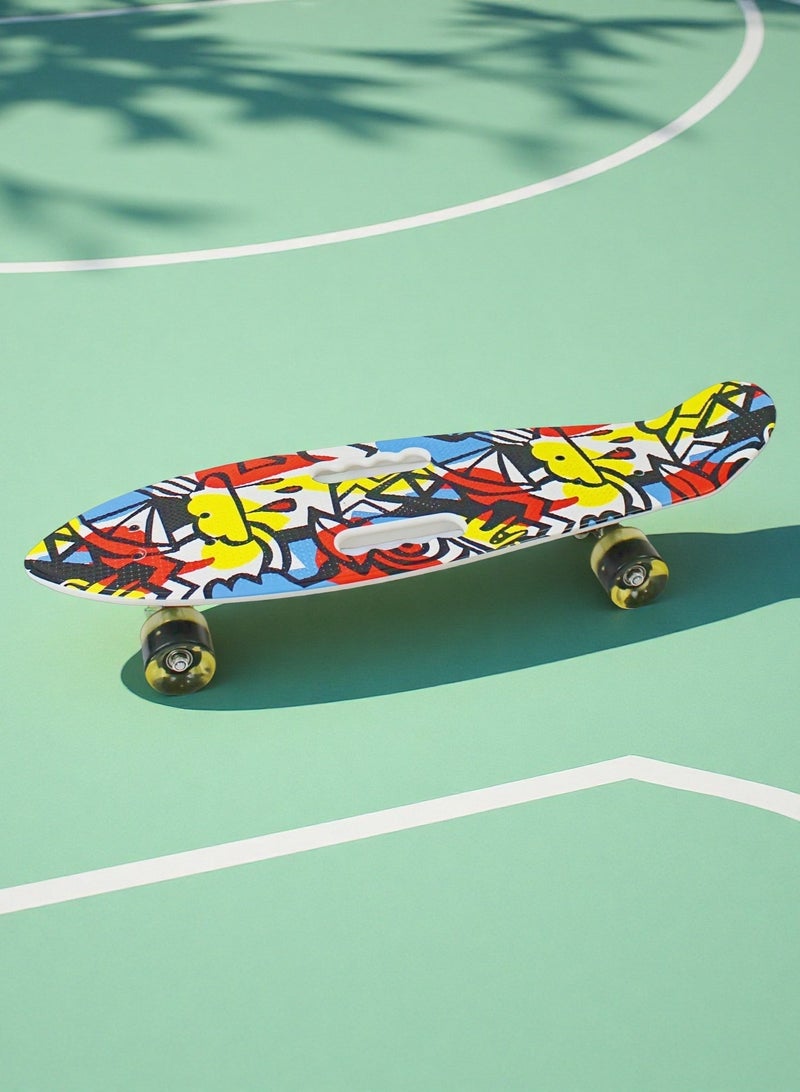 إيزي فيتشور لوح تزلج كامل للأطفال من EASY FUTURE - لوح Penny Board Cruiser قصير للأطفال من سن 6 إلى 12 عامًا، والمراهقين والمبتدئين الذين يتعلمون التزلج - Image 5
