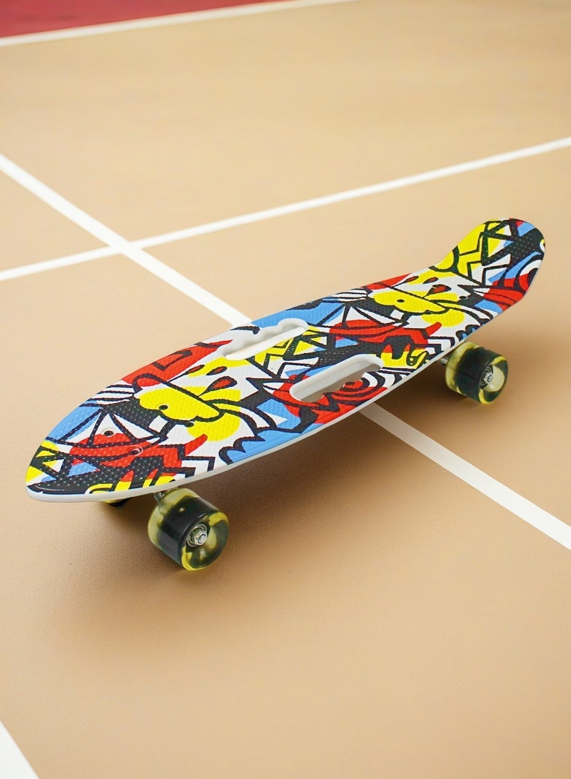 إيزي فيتشور لوح تزلج كامل للأطفال من EASY FUTURE - لوح Penny Board Cruiser قصير للأطفال من سن 6 إلى 12 عامًا، والمراهقين والمبتدئين الذين يتعلمون التزلج - Image 1