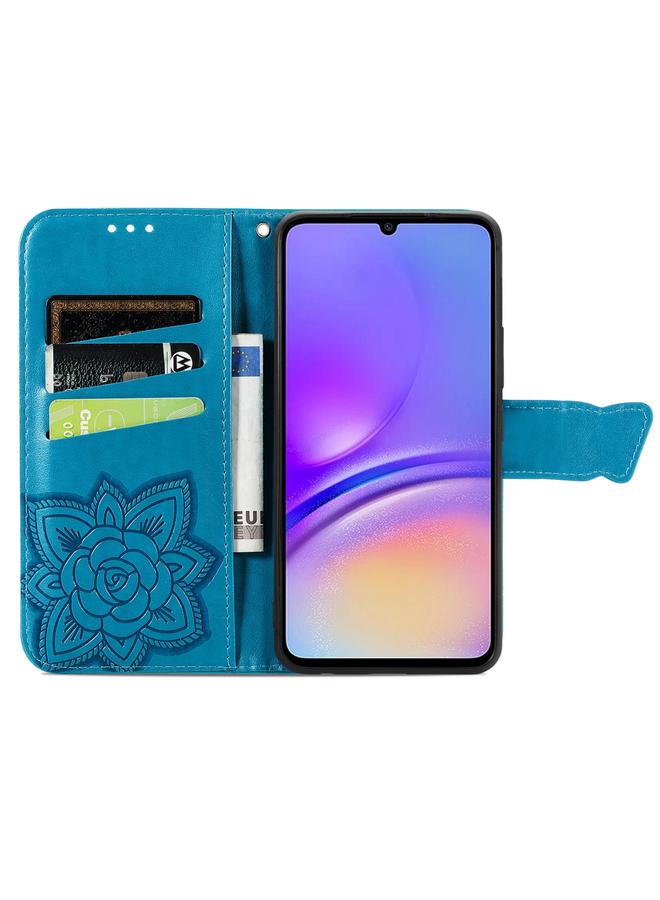 S-TOP Case For Samsung Galaxy A05 Butterfly Love Flower Embossed Leather Phone Case - Image 3