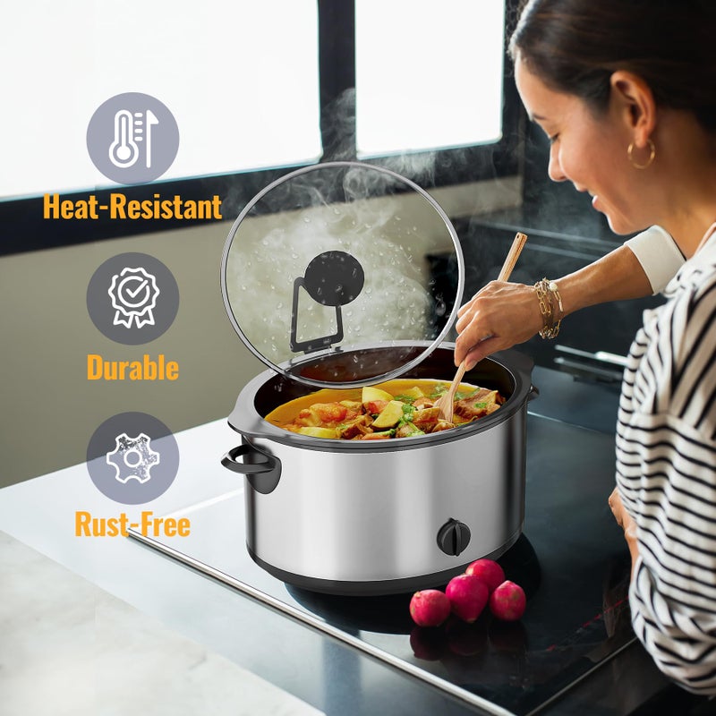 NiHome Slow Cooker Lid Holder Fit for Crockpot for Hands-Free Cooking, Fits Various Lid Sizes, Stable and Non-Slip Design, Prevents Water Stains on Countertops, Easy to Use, Space-Saving Storage - Image 4