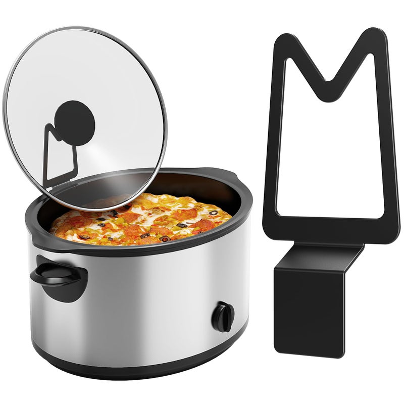 NiHome Slow Cooker Lid Holder Fit for Crockpot for Hands-Free Cooking, Fits Various Lid Sizes, Stable and Non-Slip Design, Prevents Water Stains on Countertops, Easy to Use, Space-Saving Storage - Image 1