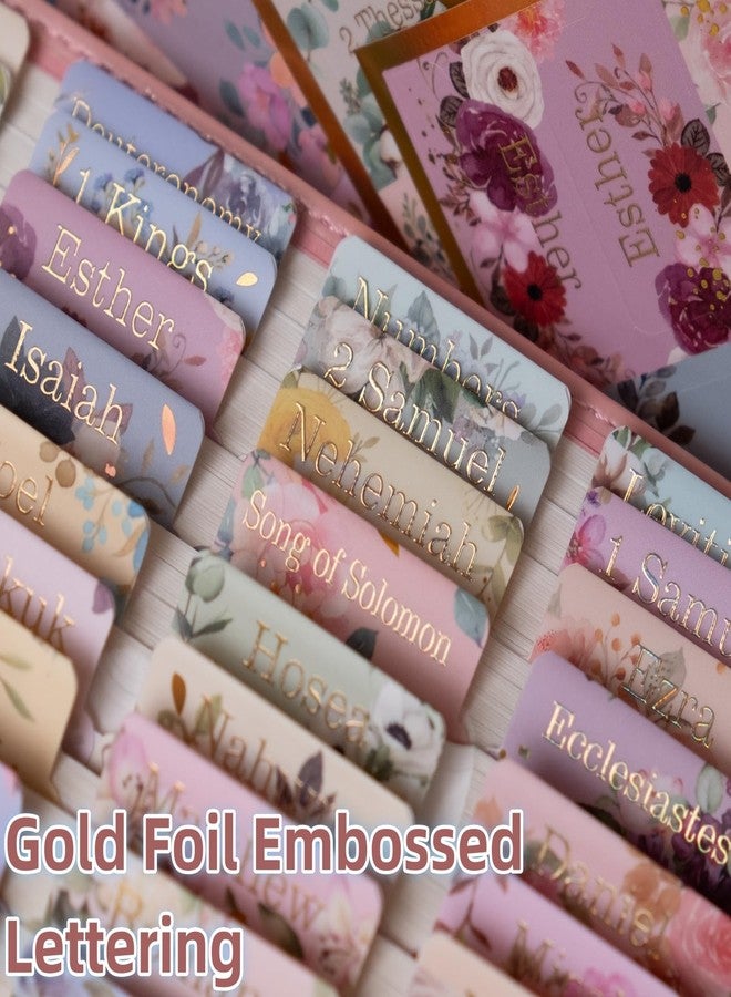 UPAFEXXI-Laminated Bible Tabs for Women and Men (Gold Foil Embossed Lettering) Reposition Large Print tabs, Easy to Read and Apply, 80 Bible Chapters Labels for Easy Navigation (Multicolored) - Image 3