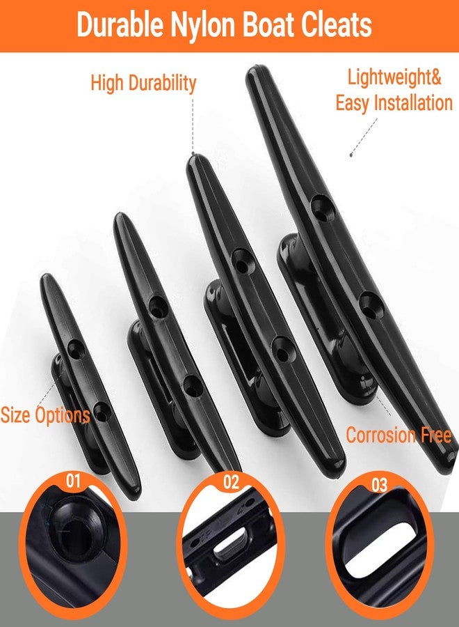 OSTARE Nylon Cleat Boat Kayak Cleat 4",5",6",8",4 Pack (8" Cleat) - Image 2