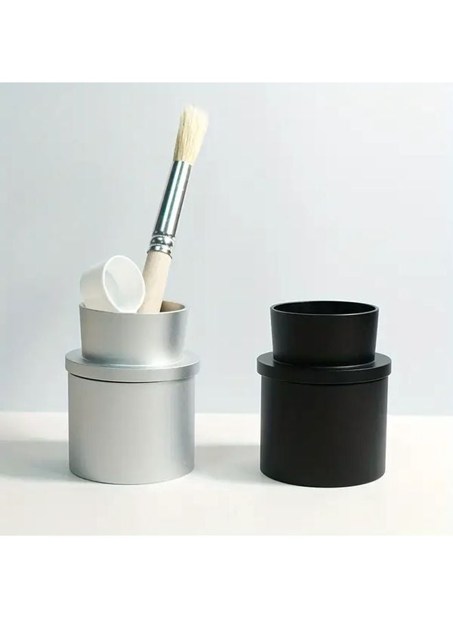 عدة إعادة تعبئة كبسولة فيرتو المعدنية السوداء القابلة لإعادة الاستخدام مع فرشاة وملعقة وحامل لتعبيئة الكبسولات - Image 3