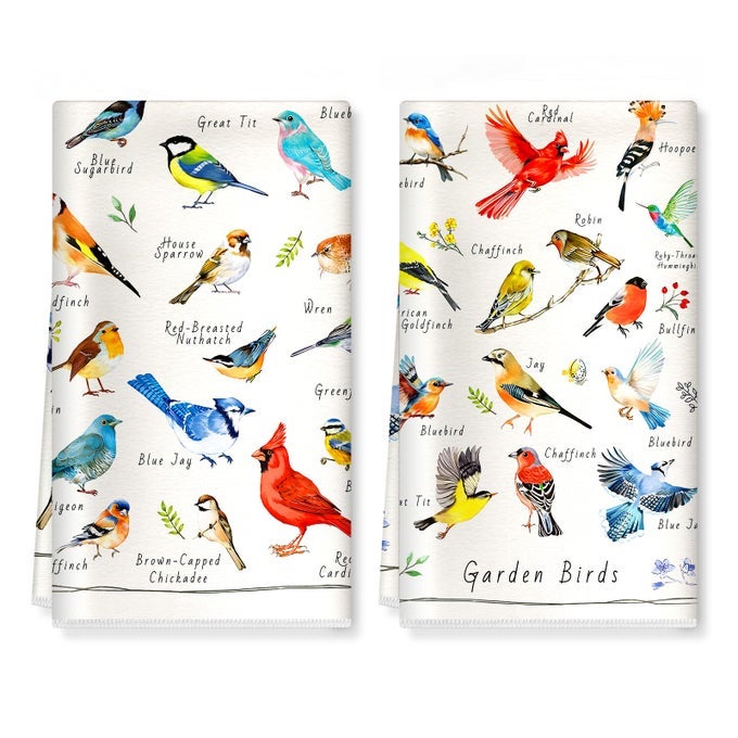BIRDS MICROFIBER KITCHEN TOWELS SOFT ABSORBENT HAND TOWEL 157 236 INCH THICK DISH CLOTH FOR PARTY ANNIVERSARY HOLIDAY DECORATION HOUSEWARMING GIFTS