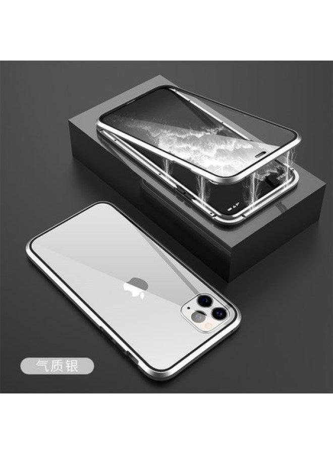 Suitable For Iphone17pro Mobile Phone Case Magneto Double-sided Glass High-definition Metal Frame Apple 16e Sheath 15