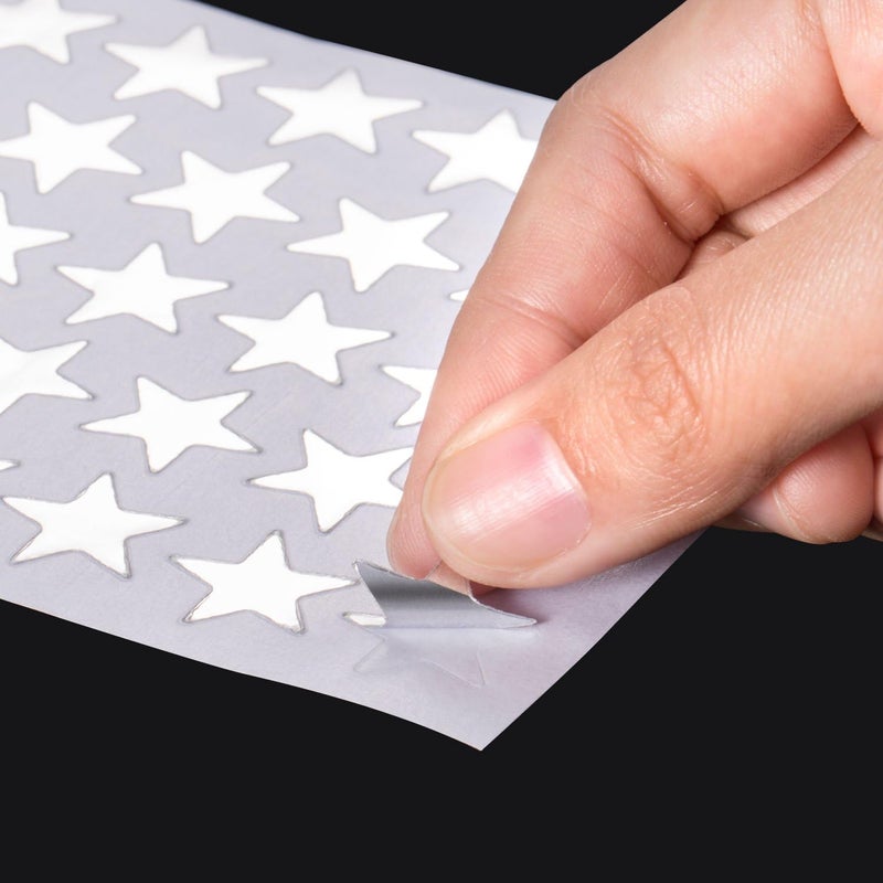 eBoot EBOOT Star Stickers 1750 Count SelfAdhesive Stickers Stars Silver  - Image 3