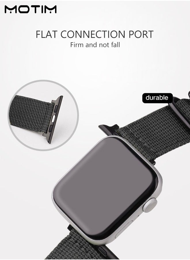 Motim - Nylon Loop Watch Band for Apple Watch 41mm 40mm 38mm, Braided  Sport Strap Replacement Strap Compatible with iWatch SE & Series 10/9/8/7/6/5/4/3/2/1/Ultra/SE - Image 1