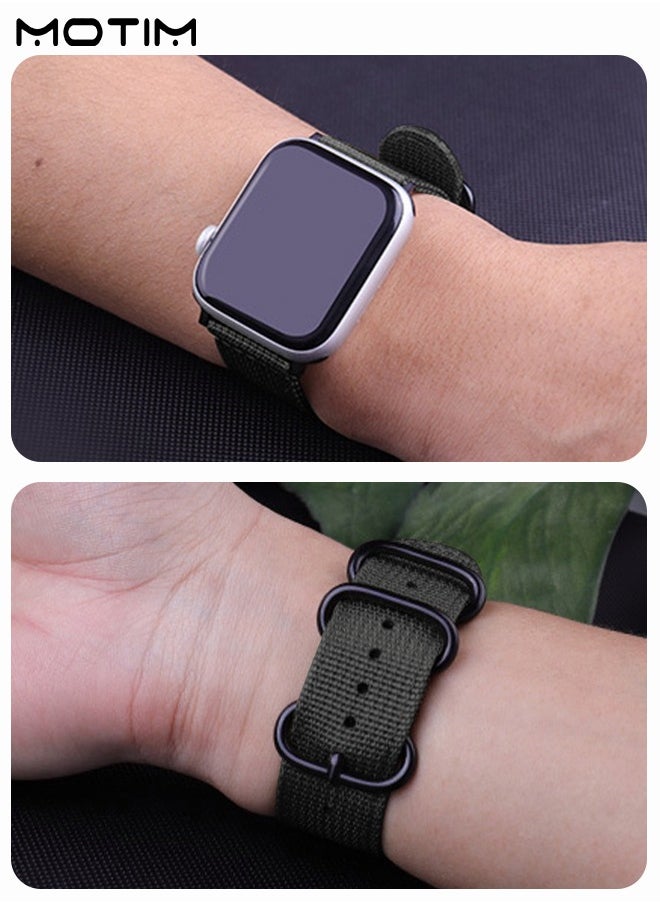 Motim - Nylon Loop Watch Band for Apple Watch 41mm 40mm 38mm, Braided  Sport Strap Replacement Strap Compatible with iWatch SE & Series 10/9/8/7/6/5/4/3/2/1/Ultra/SE - Image 1