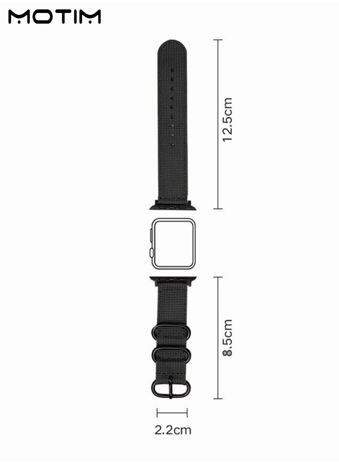 Motim - Nylon Loop Watch Band for Apple Watch 41mm 40mm 38mm, Braided  Sport Strap Replacement Strap Compatible with iWatch SE & Series 10/9/8/7/6/5/4/3/2/1/Ultra/SE - Image 1