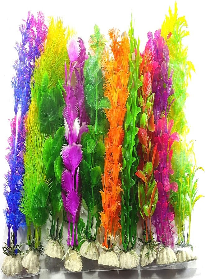 One Top Woderfull Plant Aquarium/Fish Tank Home Decoration Fresh & Sea Water Plant Height 21 cm (Pack of 10 Nos) Decorative Artificial Plants Aquarium Plant - Image 1
