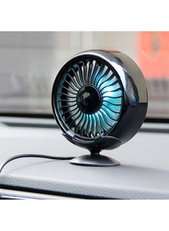 شاربدو 3 سرعات USB كرييتف لايت مروحة سيارة متعددة الوظائف 5 واط اسود  - Image 2