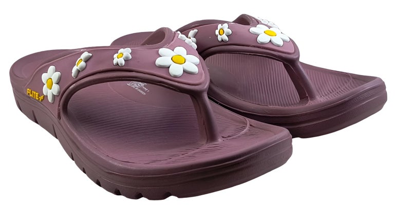 FLITE FL 2055 EVA V-Strap Stylish Slippers for Women & Girls | Soft Cushioned, Non-Slip & Anti-Skid Flip flop (Purple, UK Footwear Size System, Adult, Women, Numeric, Medium, 5) - Image 3