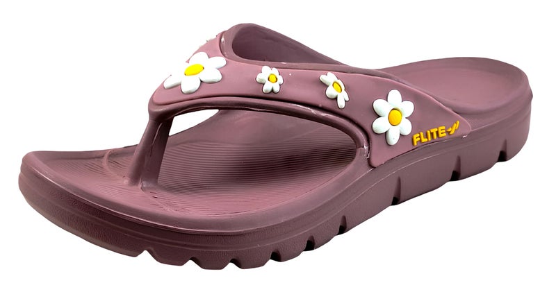 FLITE FL 2055 EVA V-Strap Stylish Slippers for Women & Girls | Soft Cushioned, Non-Slip & Anti-Skid Flip flop (Purple, UK Footwear Size System, Adult, Women, Numeric, Medium, 5) - Image 2