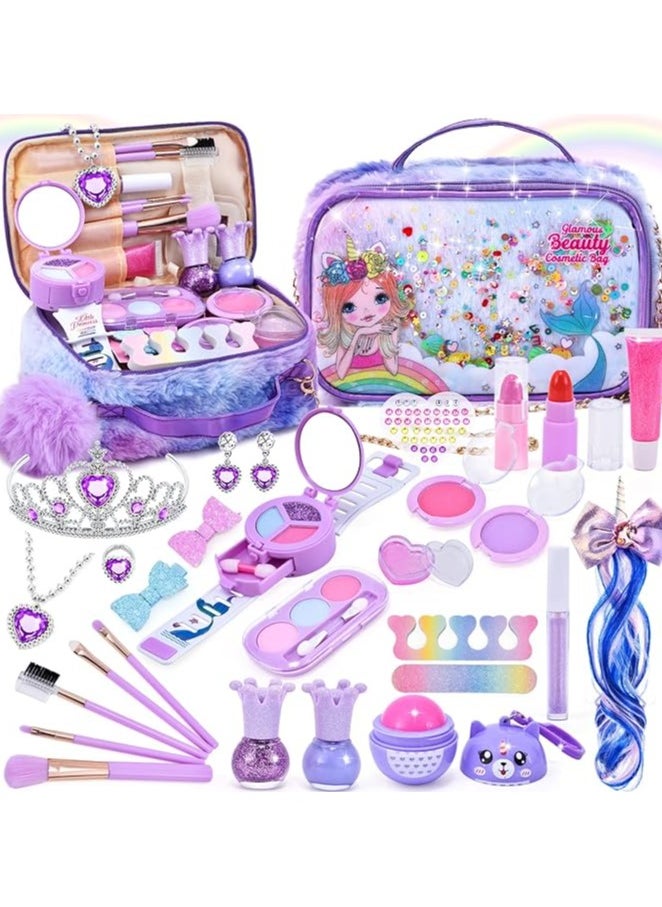 General - Kids Makeup Kit for Girls Unicorn Set Real Washable Make up Little Girl Princess Toddler Kid Birthday Gifts Toys Girls 3 4 5 6 7 8 9 10 Year Old - Image 1