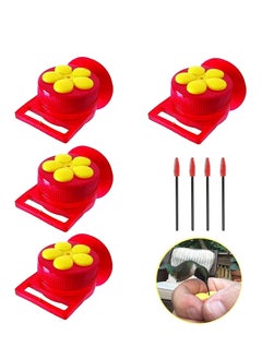 KASTWAVE Handheld Hummingbird Feeders for Outdoors, hummingbird Feeders with Suction Cups, Leak Proof Hummingbird Feeder for Windows Outside Easy to Clean and Fill, Including Hanger, 4 Pack