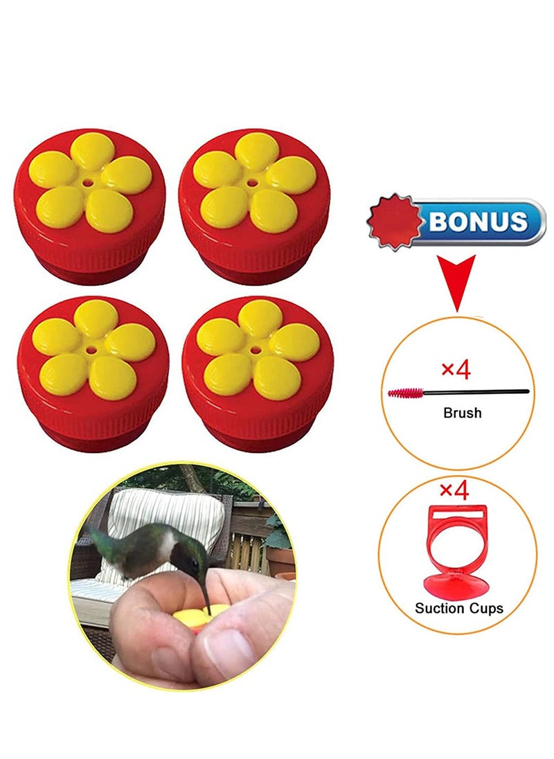 KASTWAVE - KASTWAVE Handheld Hummingbird Feeders for Outdoors, hummingbird Feeders with Suction Cups, Leak Proof Hummingbird Feeder for Windows Outside Easy to Clean and Fill, Including Hanger, 4 Pack - Image 1