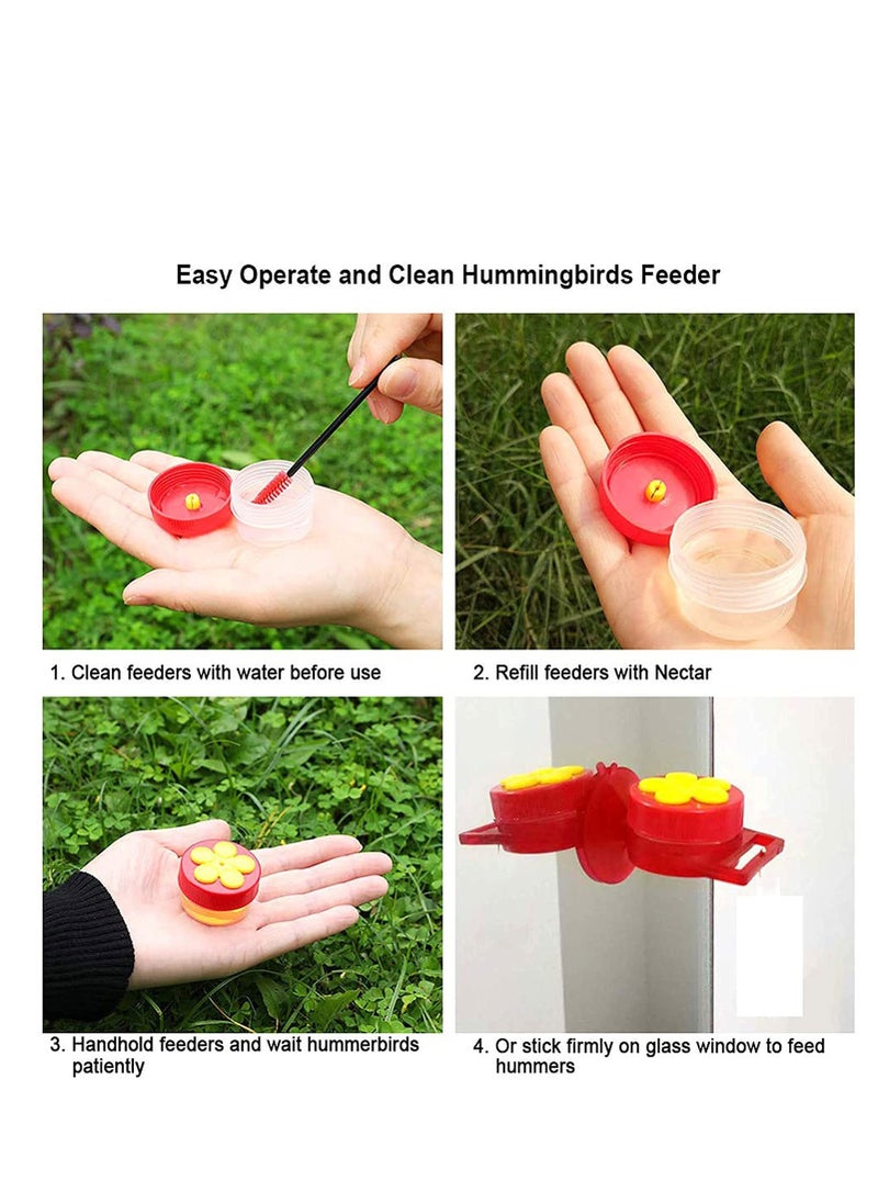 KASTWAVE - KASTWAVE Handheld Hummingbird Feeders for Outdoors, hummingbird Feeders with Suction Cups, Leak Proof Hummingbird Feeder for Windows Outside Easy to Clean and Fill, Including Hanger, 4 Pack - Image 1