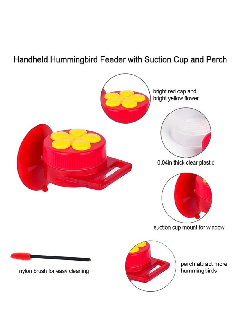 KASTWAVE - KASTWAVE Handheld Hummingbird Feeders for Outdoors, hummingbird Feeders with Suction Cups, Leak Proof Hummingbird Feeder for Windows Outside Easy to Clean and Fill, Including Hanger, 4 Pack - Image 1