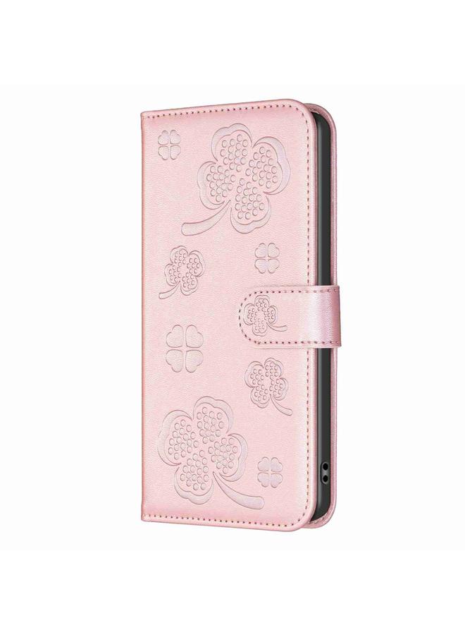 S-TOP Case For OPPO Find X5 Pro Four-leaf Embossed Leather Phone Case - Image 2