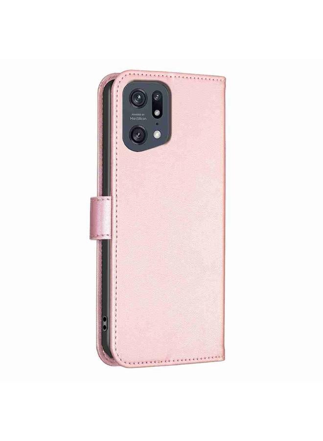 S-TOP Case For OPPO Find X5 Pro Four-leaf Embossed Leather Phone Case - Image 3