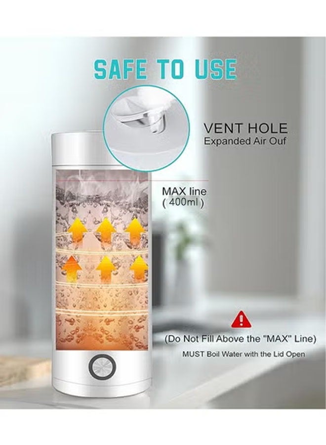 كأس الكهربائية المحمولة ، 400ml التلقائي إغلاق غلاية كهربائية ، 4-5 دقائق الغليان ، 304 الفولاذ المقاوم للصدأ ، والسفر المحمولة ميني صانع القهوة ، غلاية الماء الساخن الشخصية ( 300W ، أبيض )
