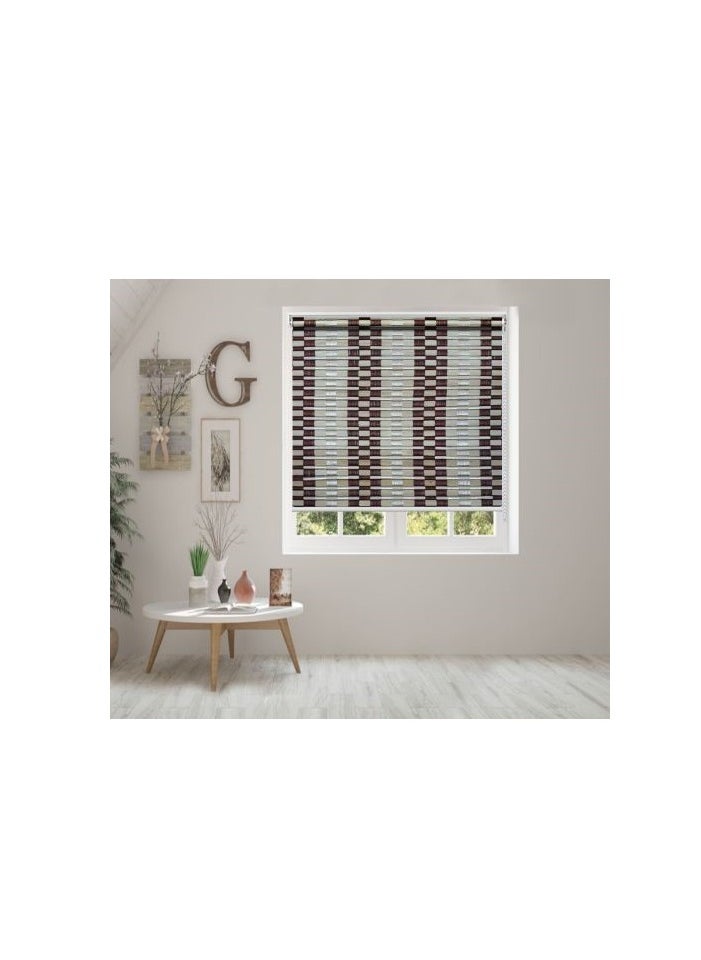 Generic - Natural bamboo blinds (width: 90 cm x height: 110 cm) Basic color: beige with interwoven colors Easy to install Comes with installation tools - Image 1
