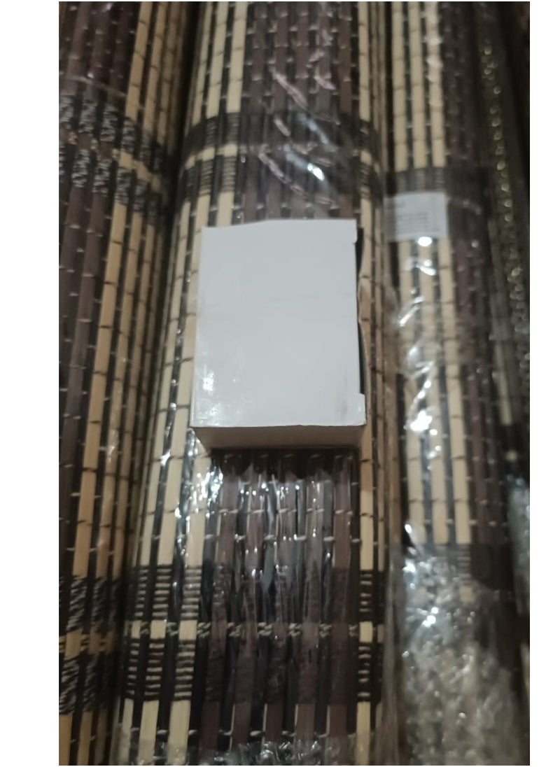 Generic - Natural bamboo blinds (width: 90 cm x height: 110 cm) Basic color: beige with interwoven colors Easy to install Comes with installation tools - Image 1