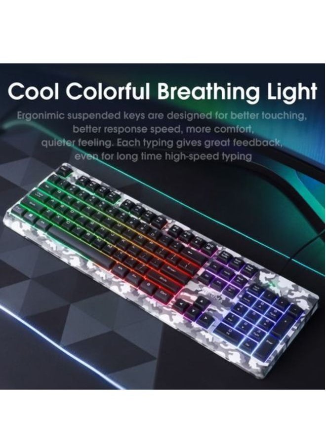 onikuma - 3-IN-1 RGB WIRED KEYBOARD WITH MOUSE HEADSET GAMING COMBO - Image 1