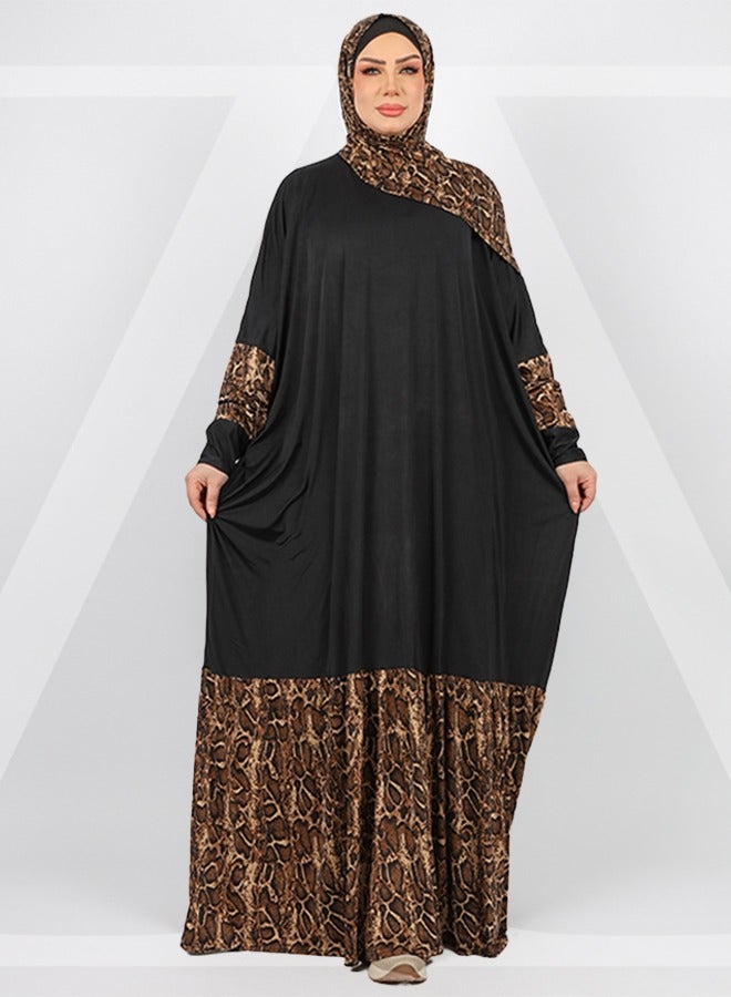 زمرد ثوب صلاة چيرسيه سعودي عملي مع غطاء الرأس من زمرد فاشون  - Image 1