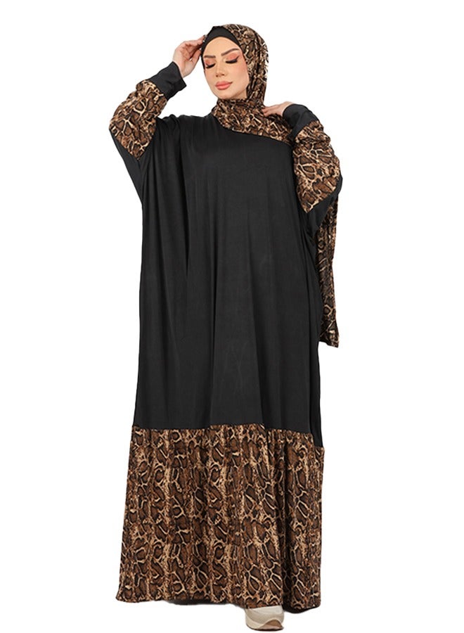زمرد ثوب صلاة چيرسيه سعودي عملي مع غطاء الرأس من زمرد فاشون  - Image 2