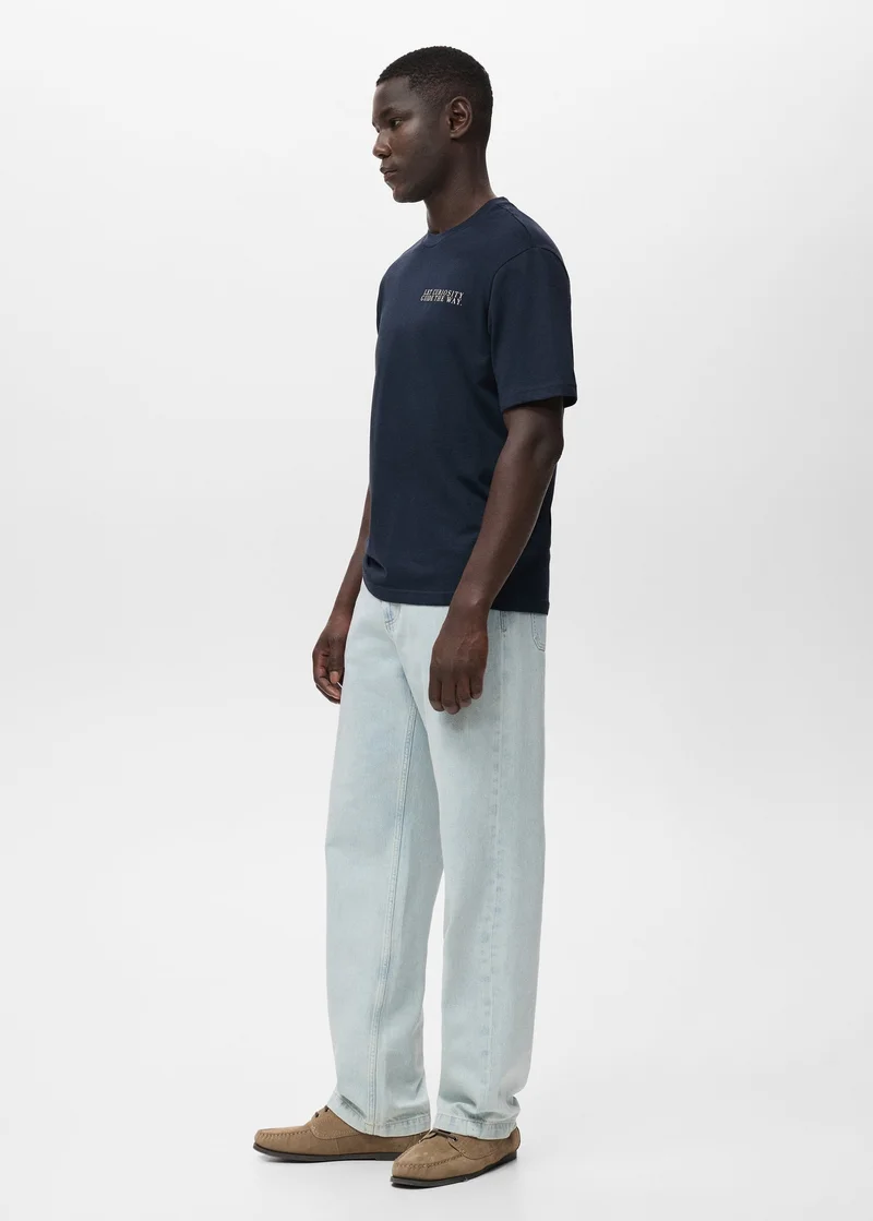 Mango Man 100% cotton t-shirt text