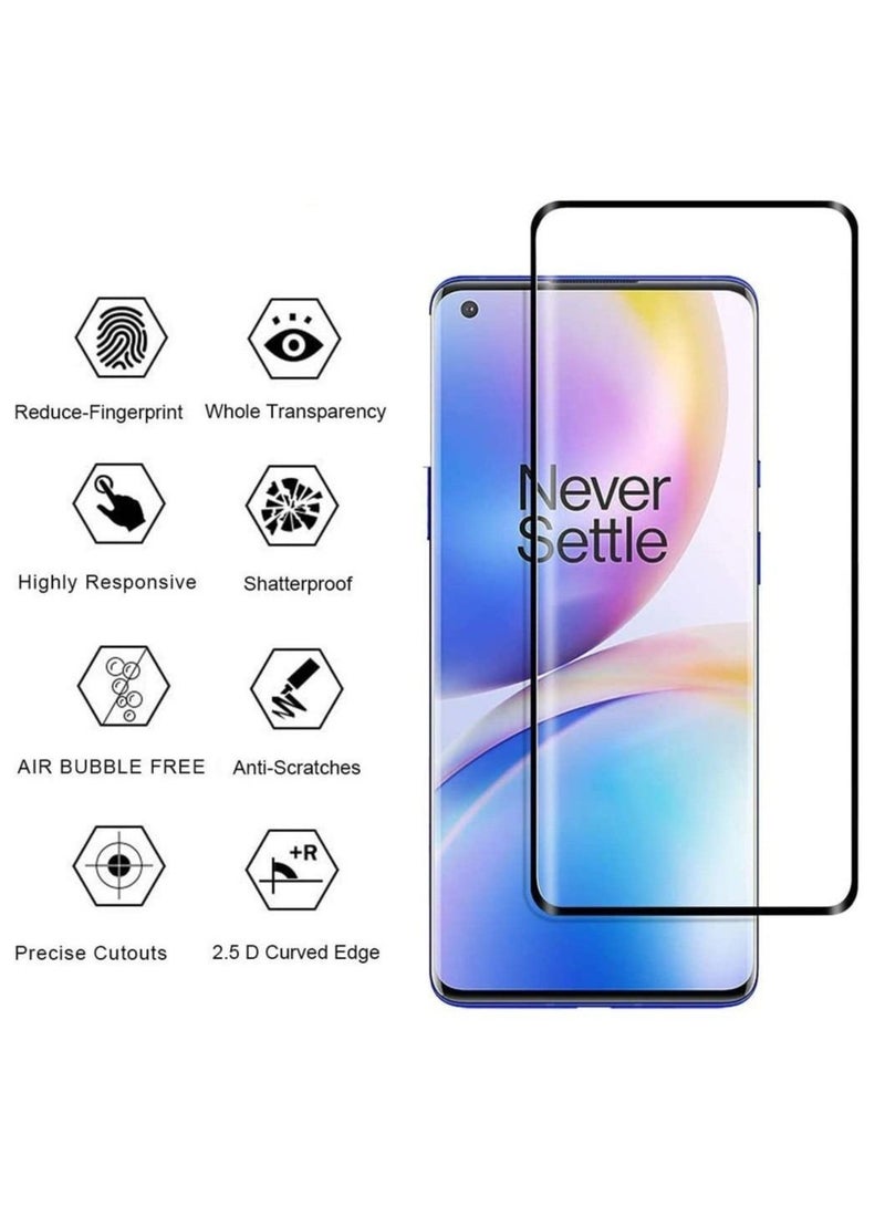 CATANES 2Pack for OnePlus 8 Screen Protector Tempered Glass 9H Anti-Scratch Shatterproof HD Edge to Edge Full Coverage Film - Image 3