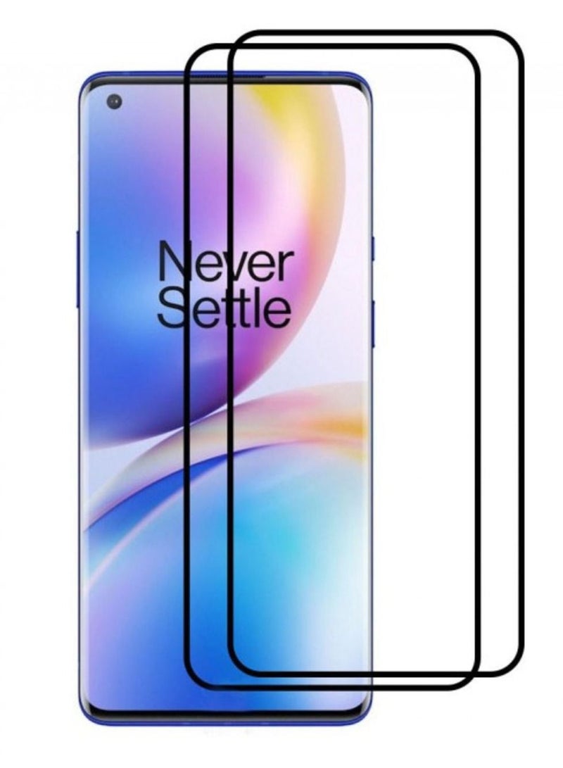 CATANES 2Pack for OnePlus 8 Screen Protector Tempered Glass 9H Anti-Scratch Shatterproof HD Edge to Edge Full Coverage Film - Image 1