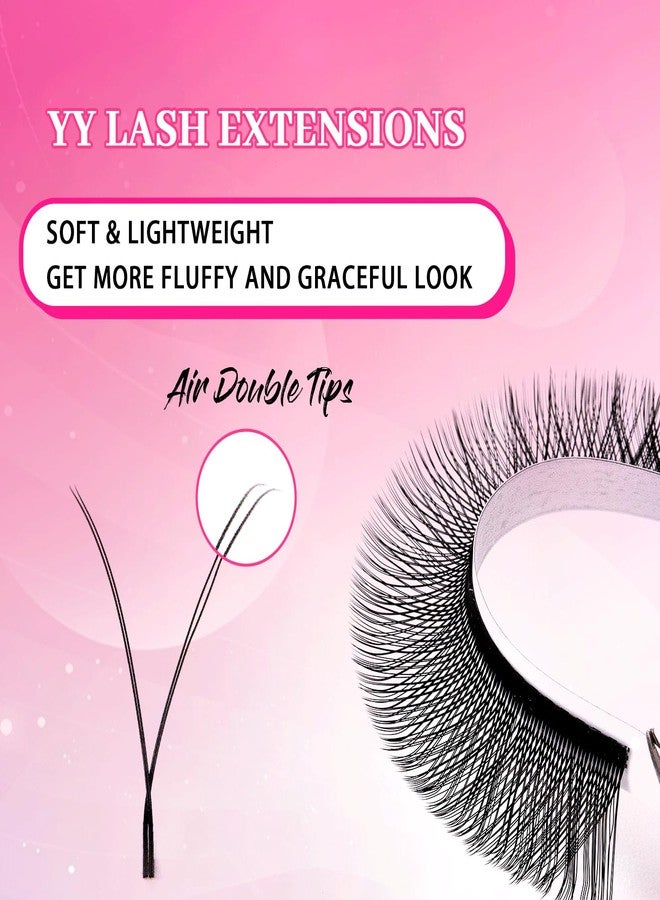 TDANCE YY Lash Extensions C Curl 0.07mm Thickness Volume Extension 4D Fans 11mm YY Lashes Long Lasting Easy Application Lashes Premade Fans Matte Black Lashes(YY, C-0.07,11mm) - Image 5